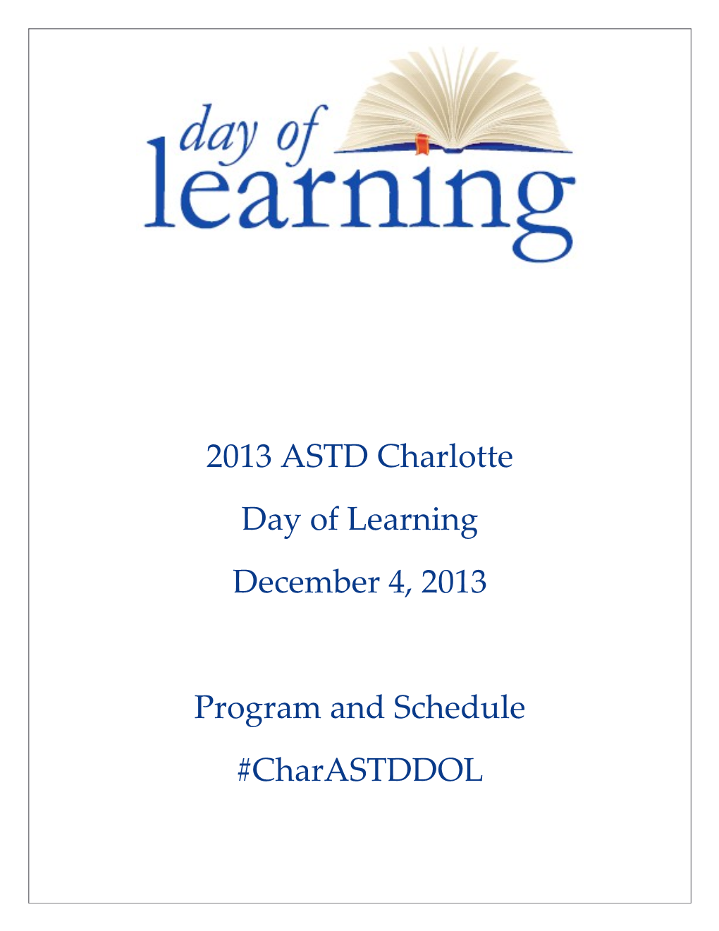 2013 Charlotte ASTD Day of Learning Program