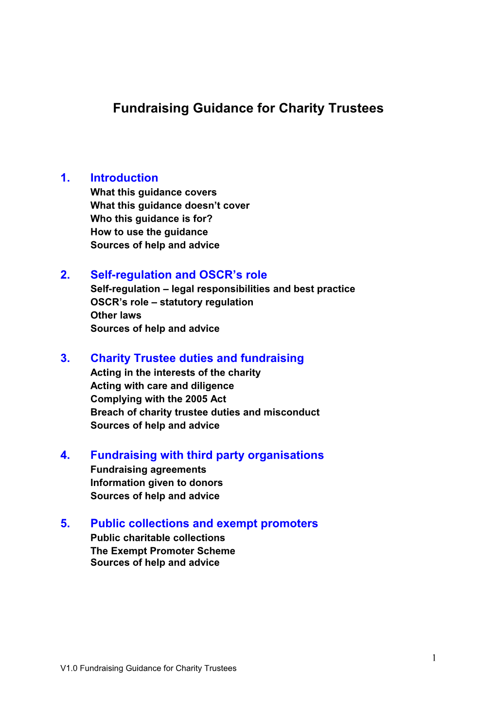 Fundraising Guidance for Charity Trustees