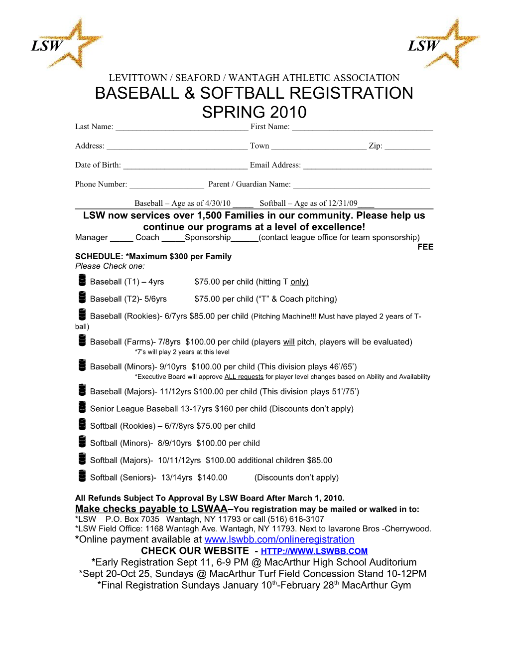 Levittown / Seaford / Wantagh Athletic Association