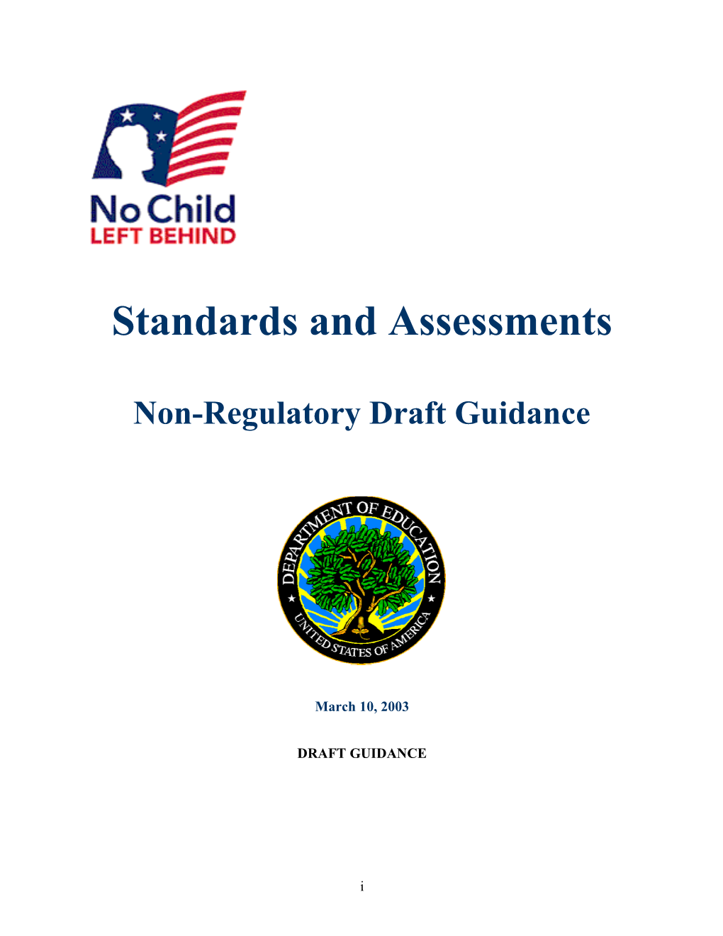 Standards and Assessments Non-Regulatory Draft Guidance (MS WORD)