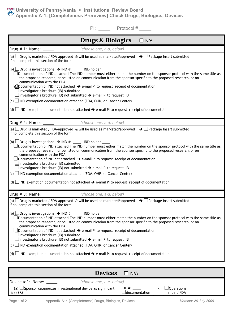 Appendix A1: Completeness Drugs, Biologics, Devices