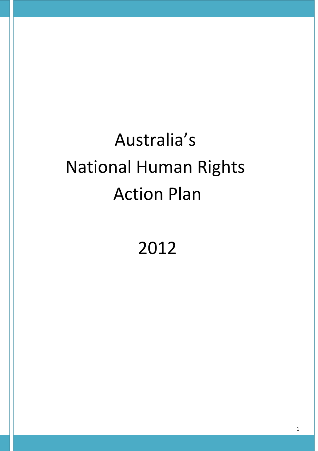 National Human Rights Action Plan