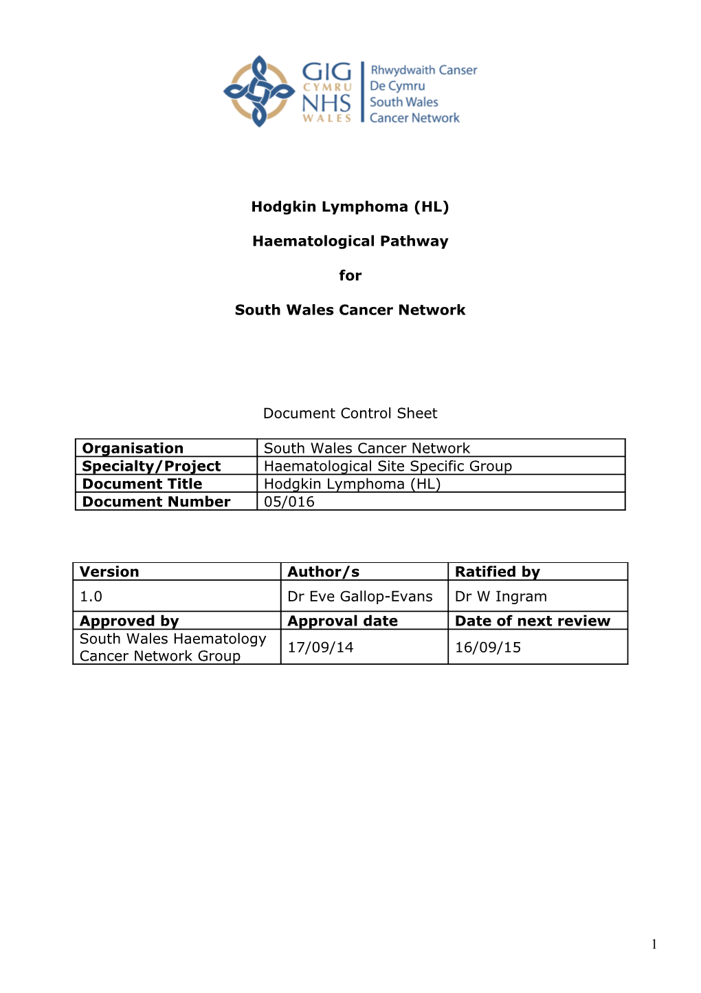 Recommended Template for NSAG Patient Care Pathways