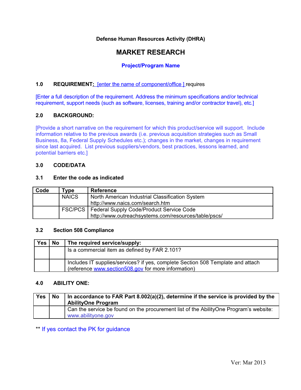 Defense Human Resources Activity (DHRA)