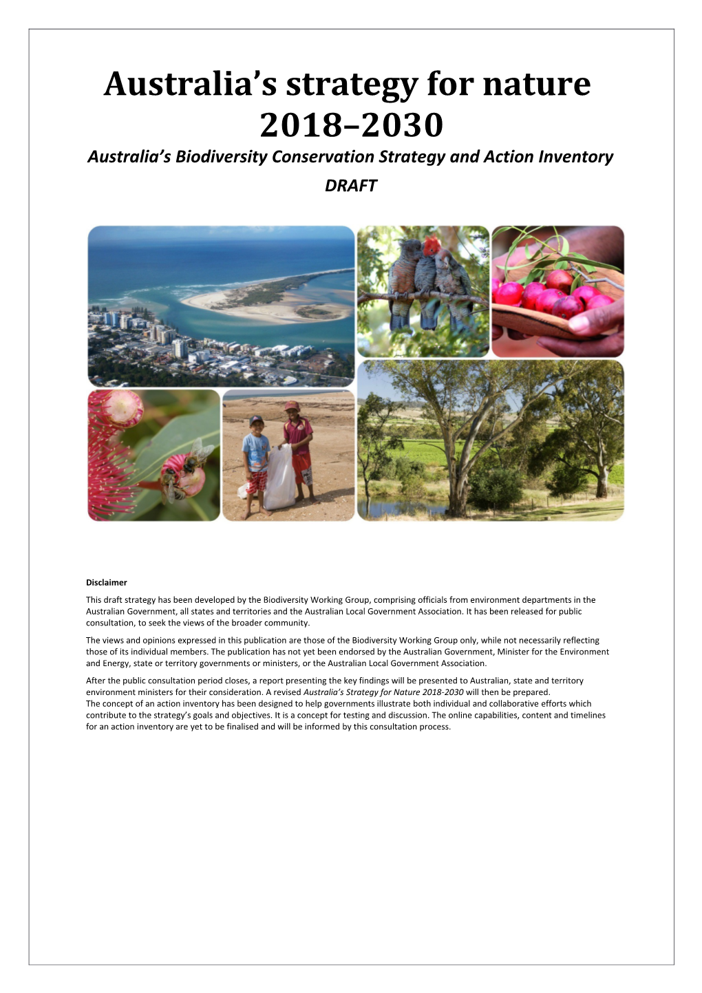 Australia S Strategy for Nature 2018 2030