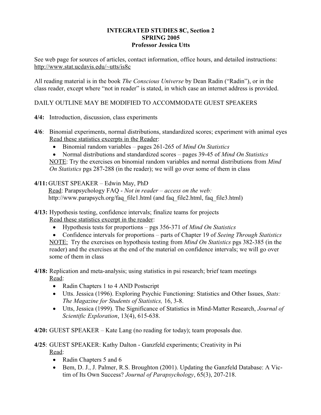 INTEGRATED STUDIES 8C, Section 2