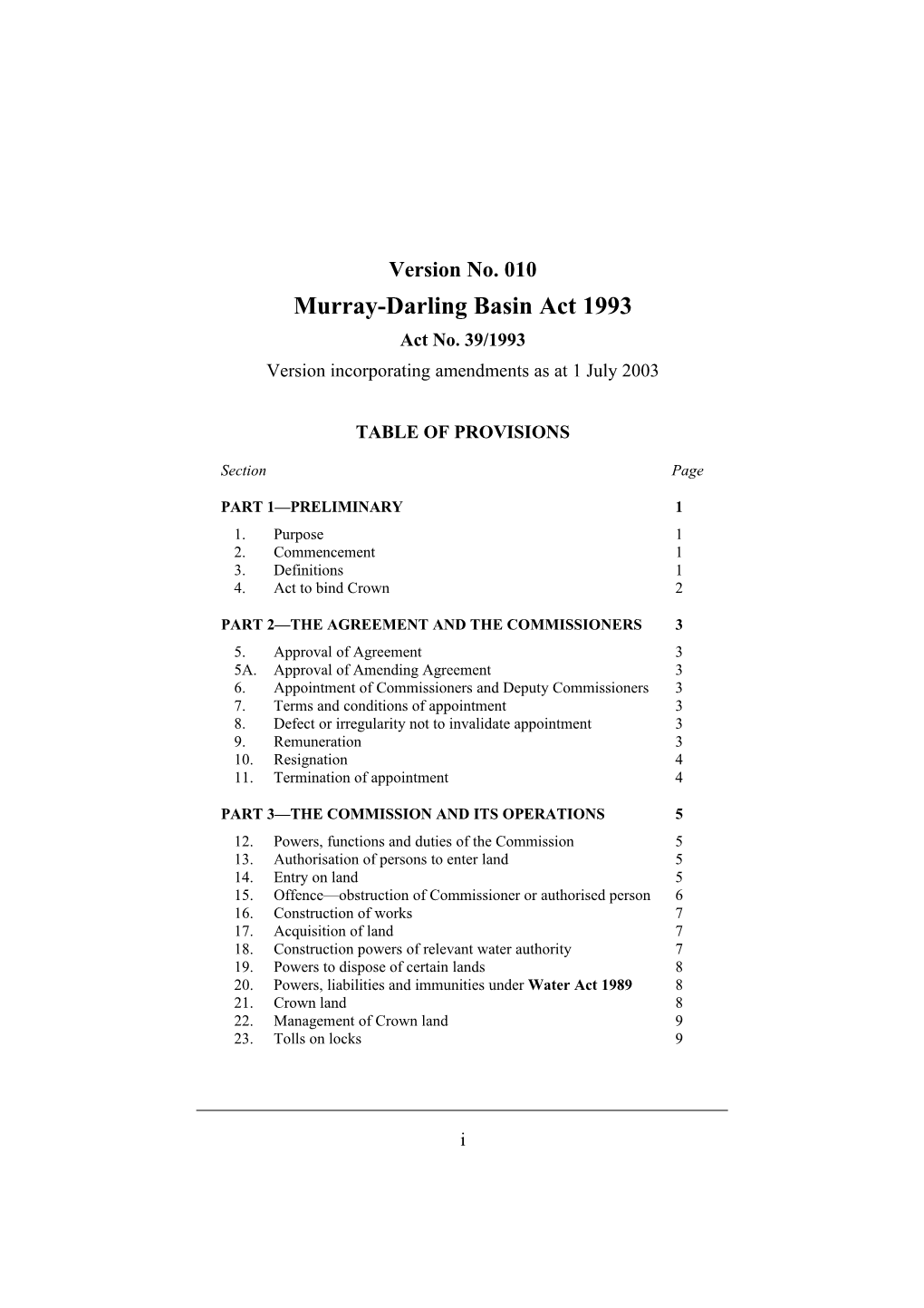 Murray-Darling Basin Act 1993