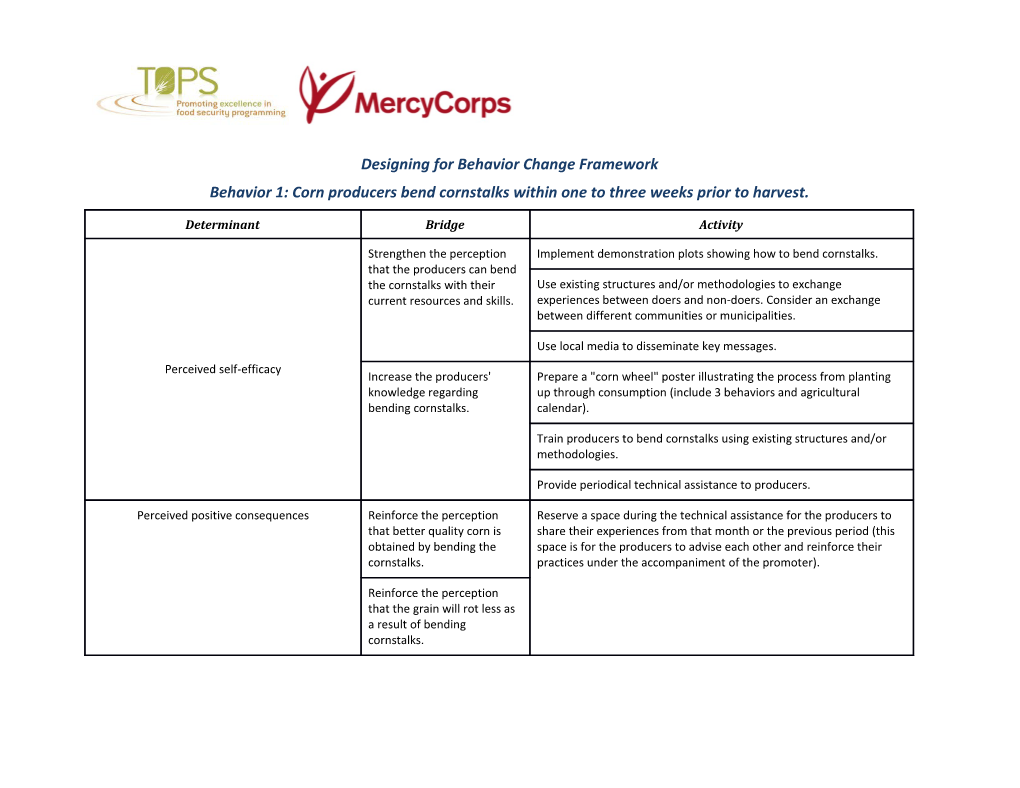 Designing for Behavior Change Framework