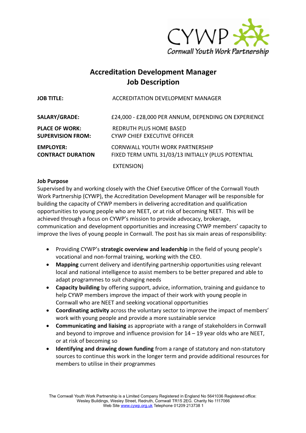 Accreditation Development Manager