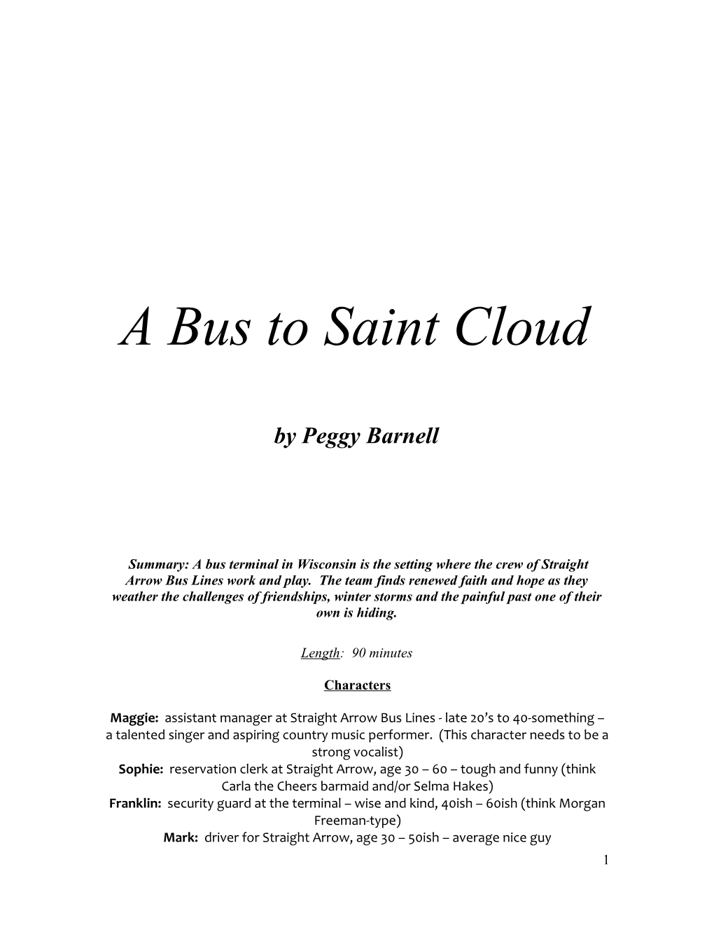 A Bus to Saint Cloud