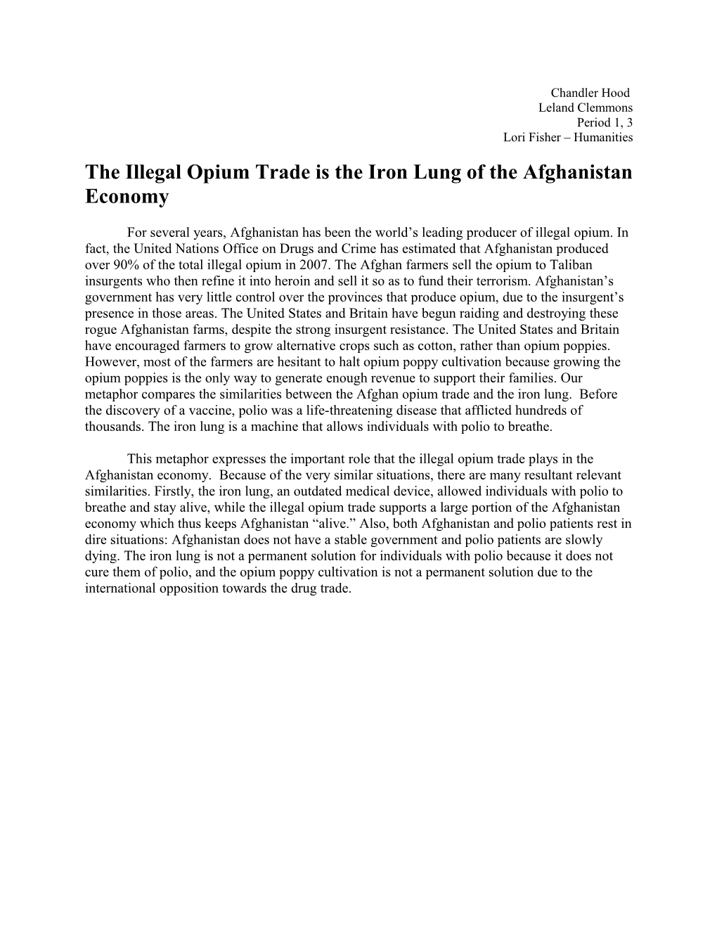 The Illegal Opium Trade Is the Iron Lung of the Afghanistan Economy