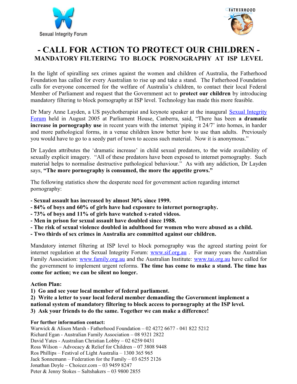 Call for Community Action