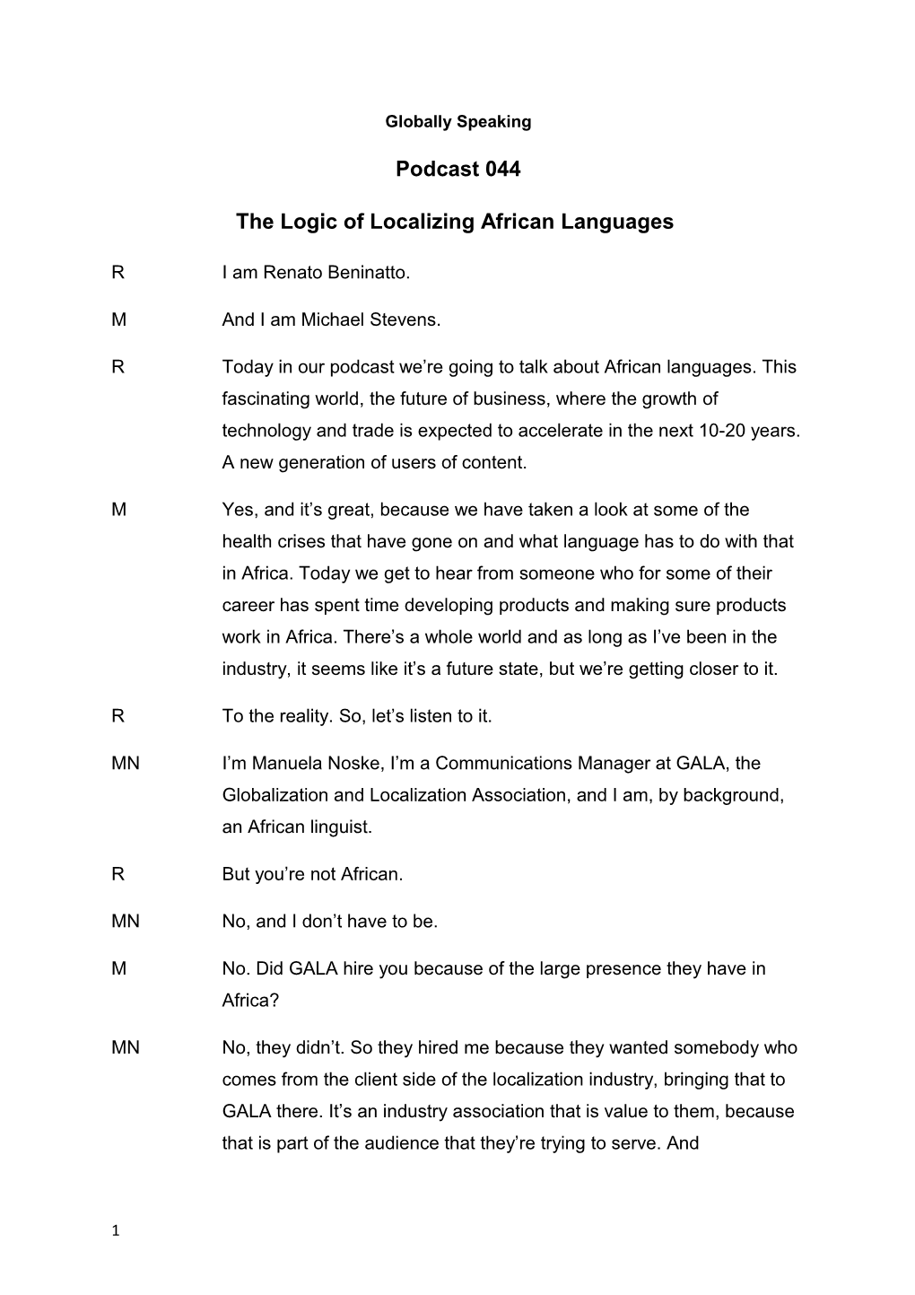 The Logic of Localizing African Languages