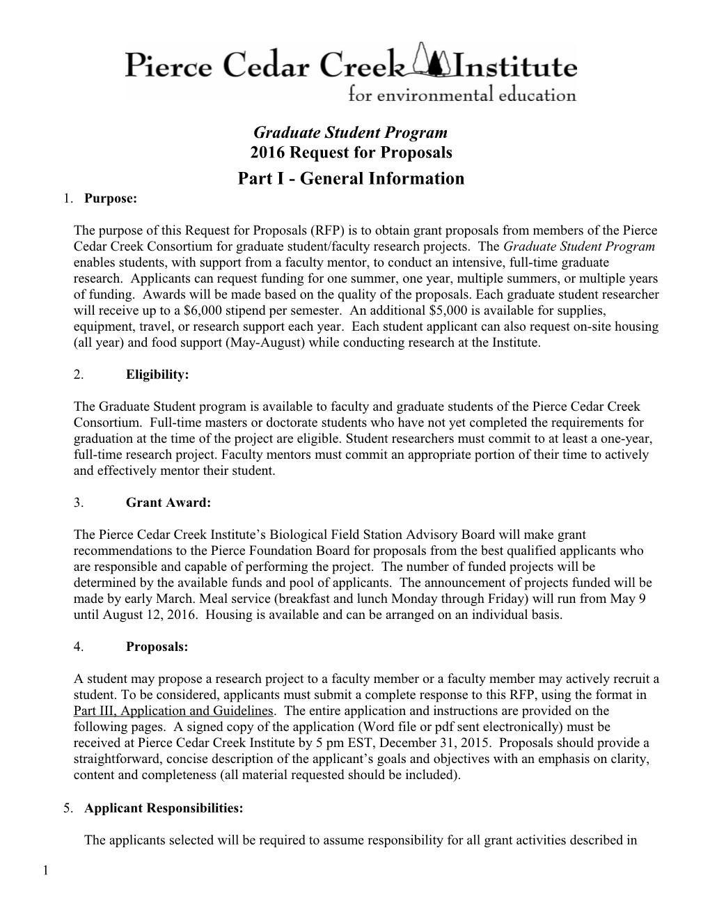 Graduate Student Program