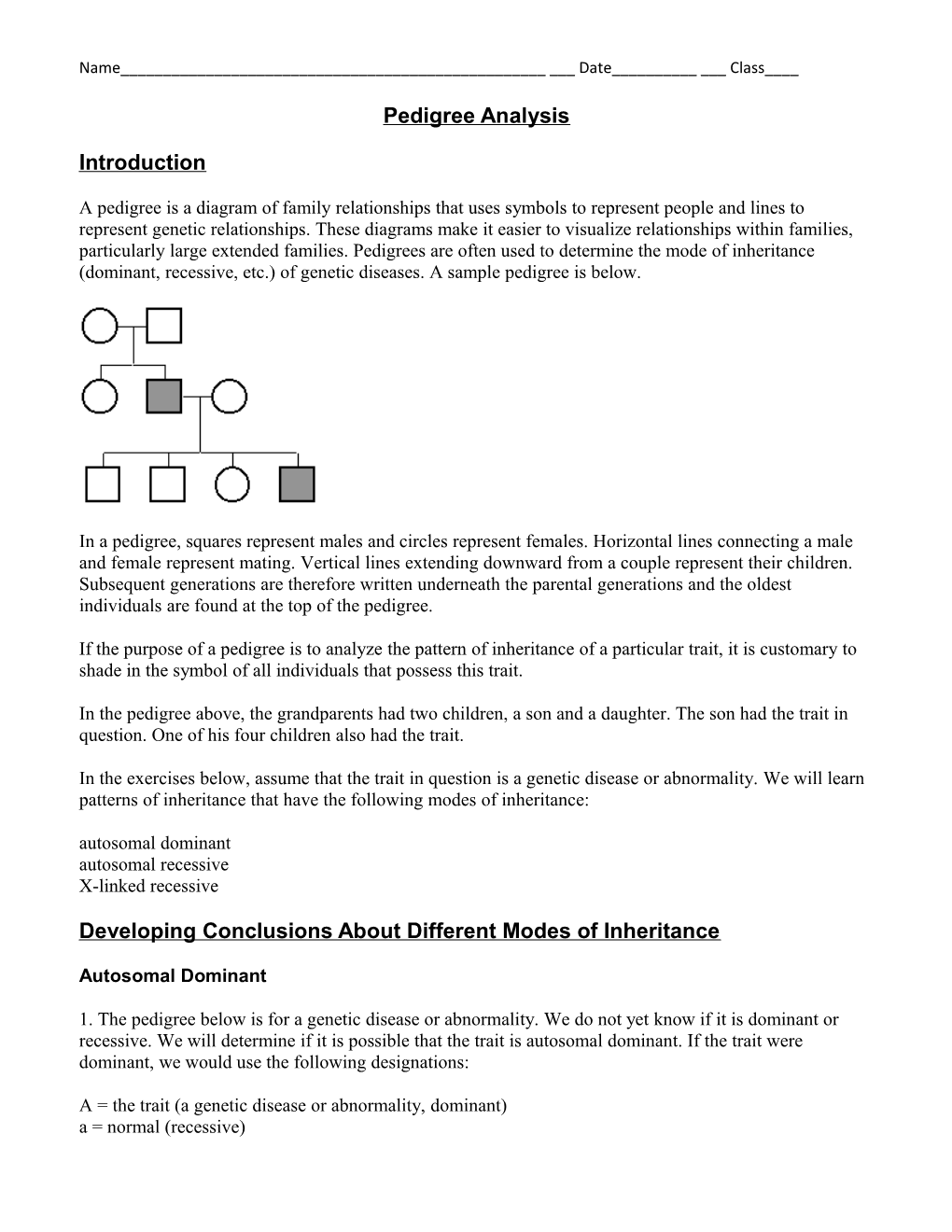 Pedigree Analysis s1