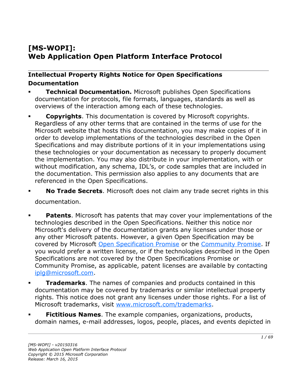 Web Application Open Platform Interface Protocol