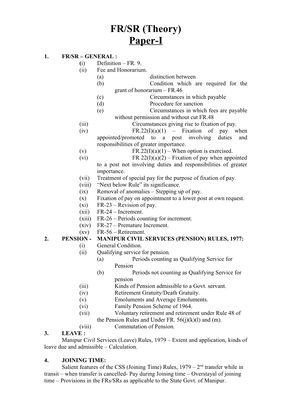 Paper VI (Theoretical & Practical)