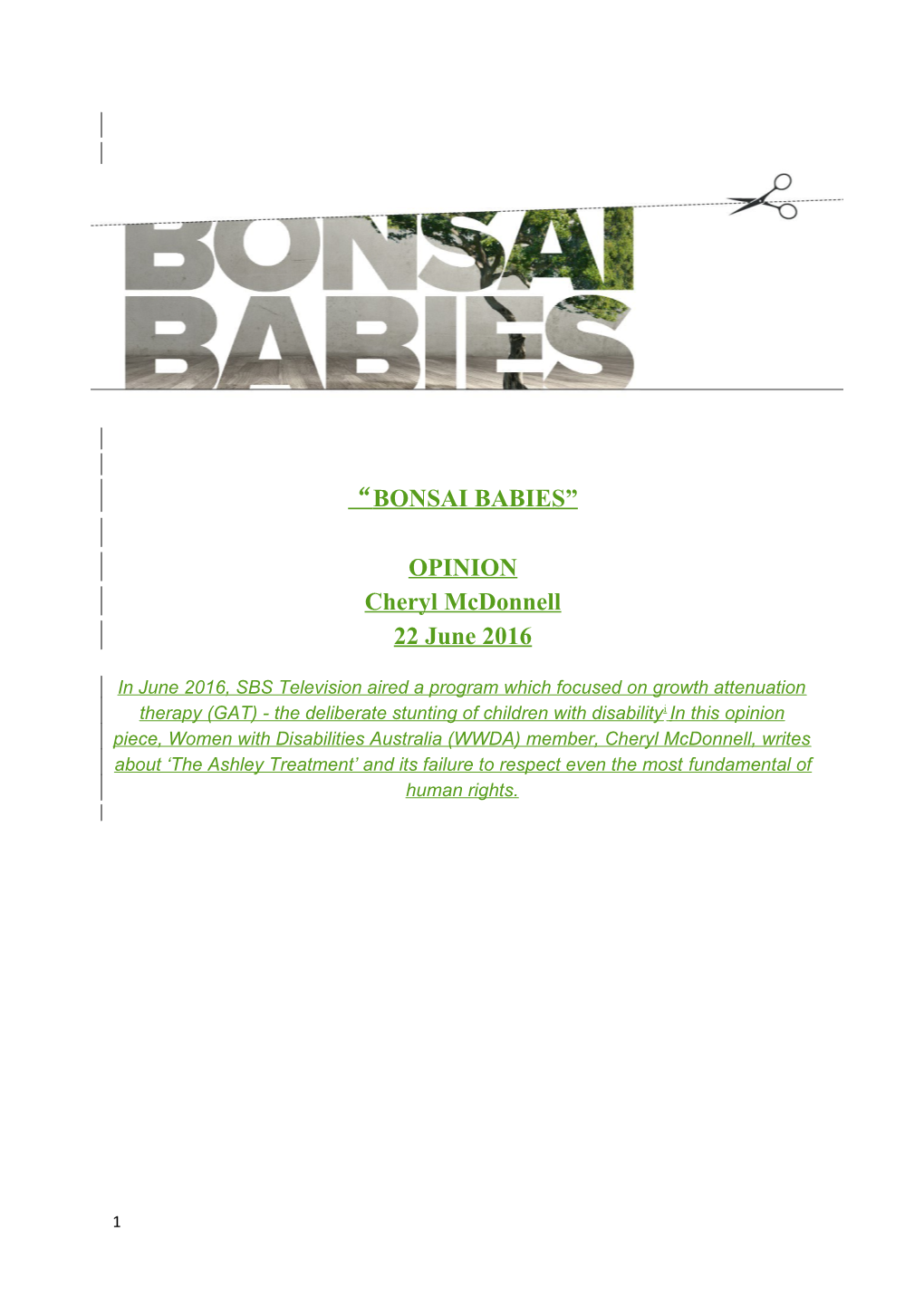 Bonsai Babies