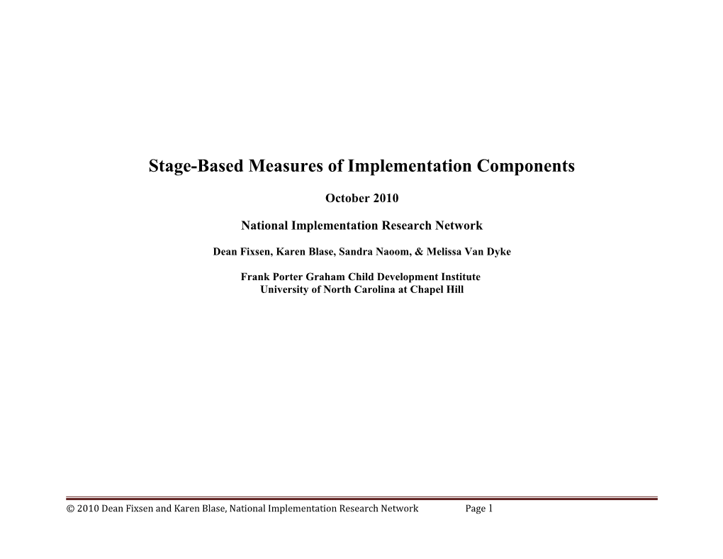 Measuring Program Implementation
