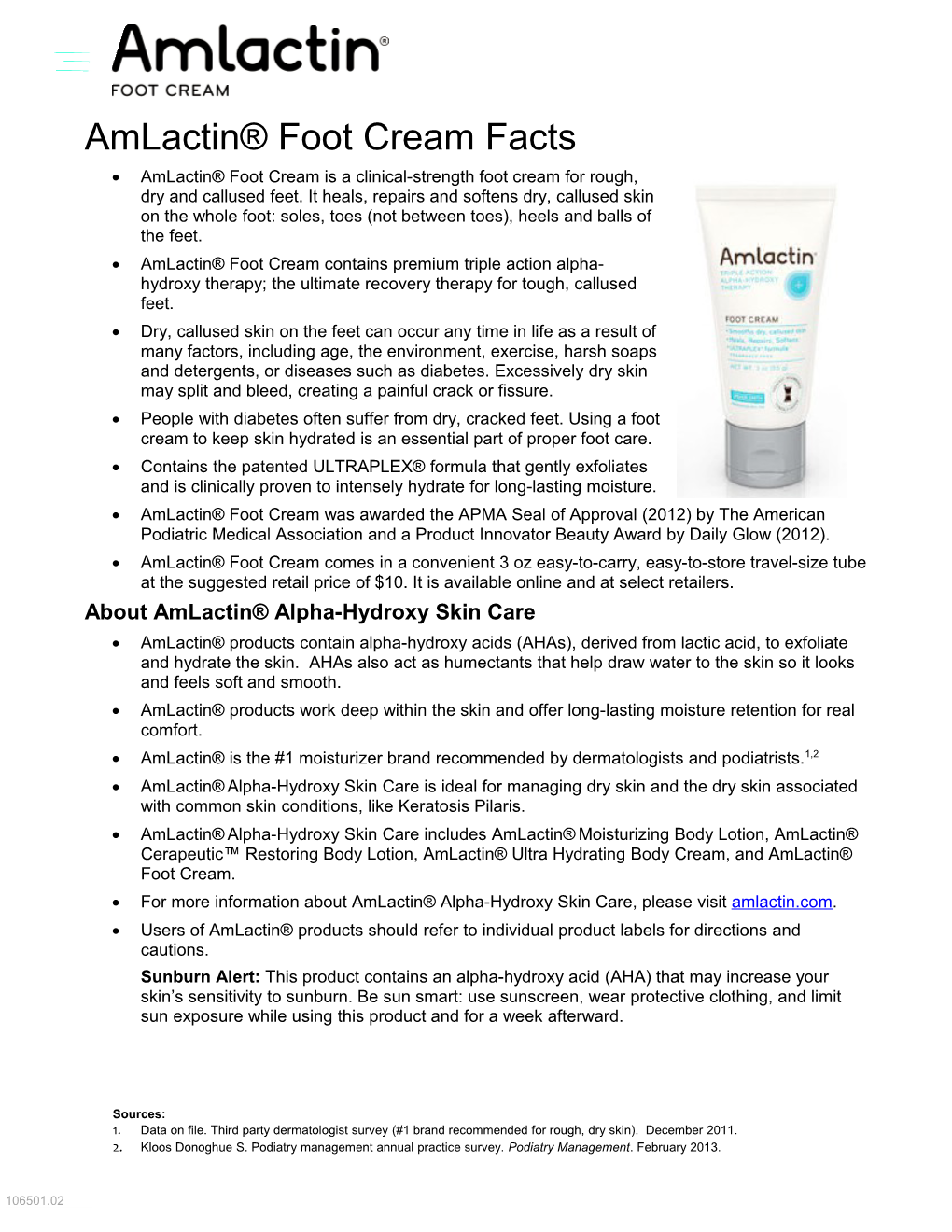 Amlactin Foot Cream Facts