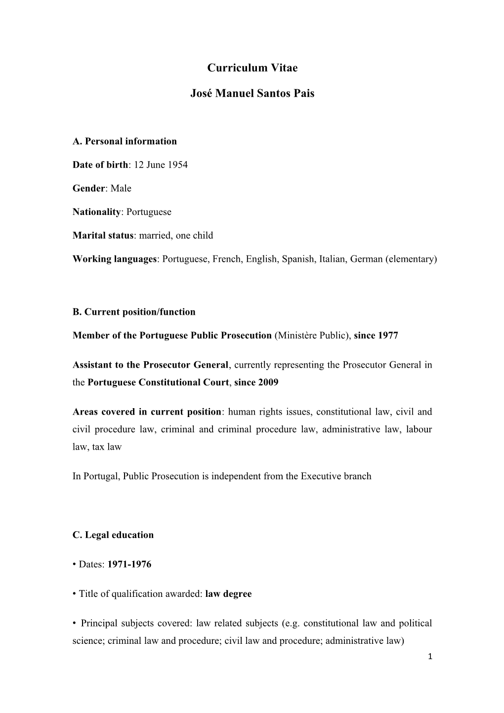 Curriculum Vitae s461