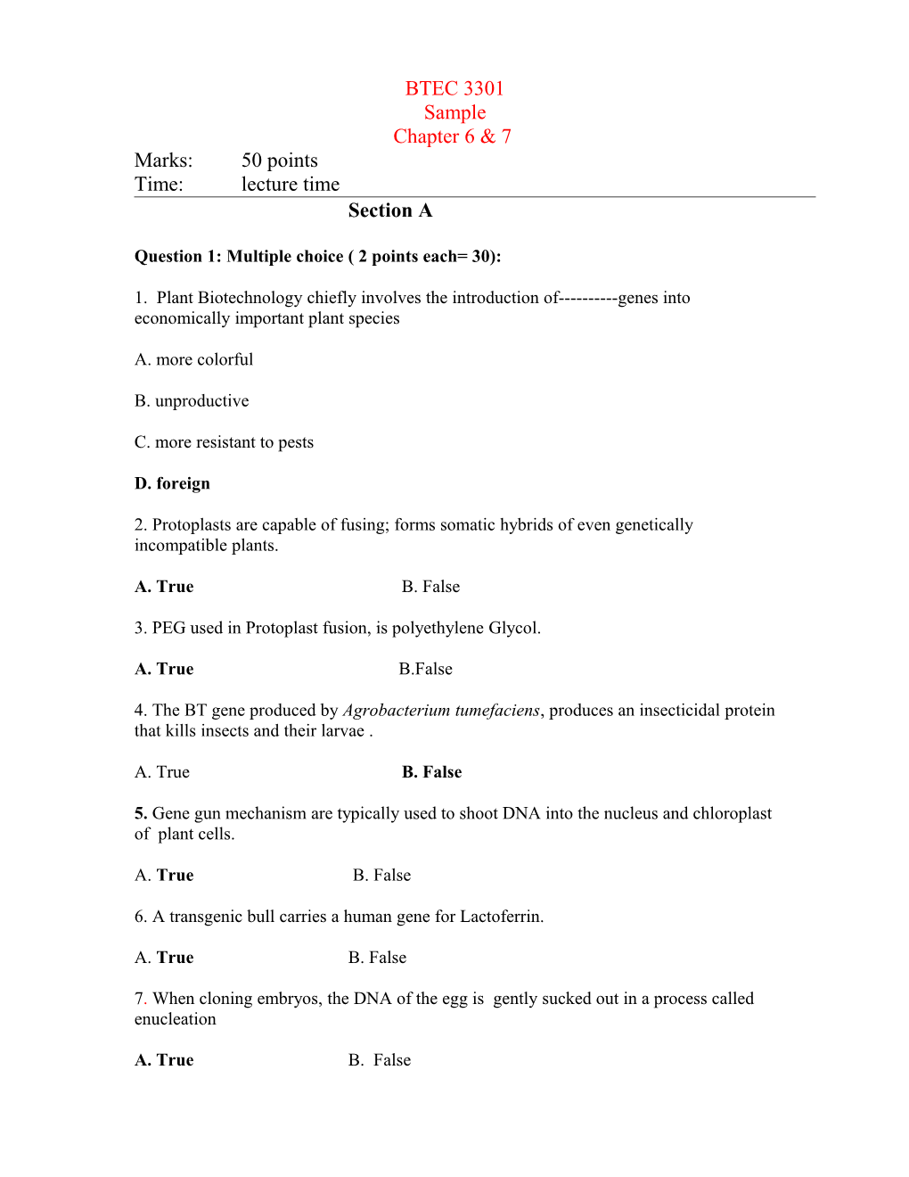 Biotechnoloy :Guides for Exam 2 s1