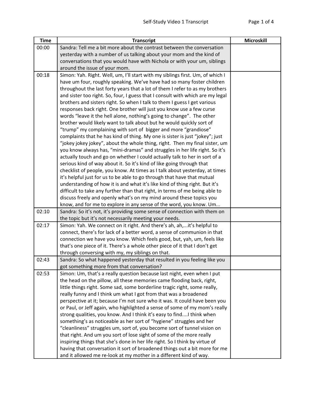 Self-Study Video 1 Transcript Page 1 of 4