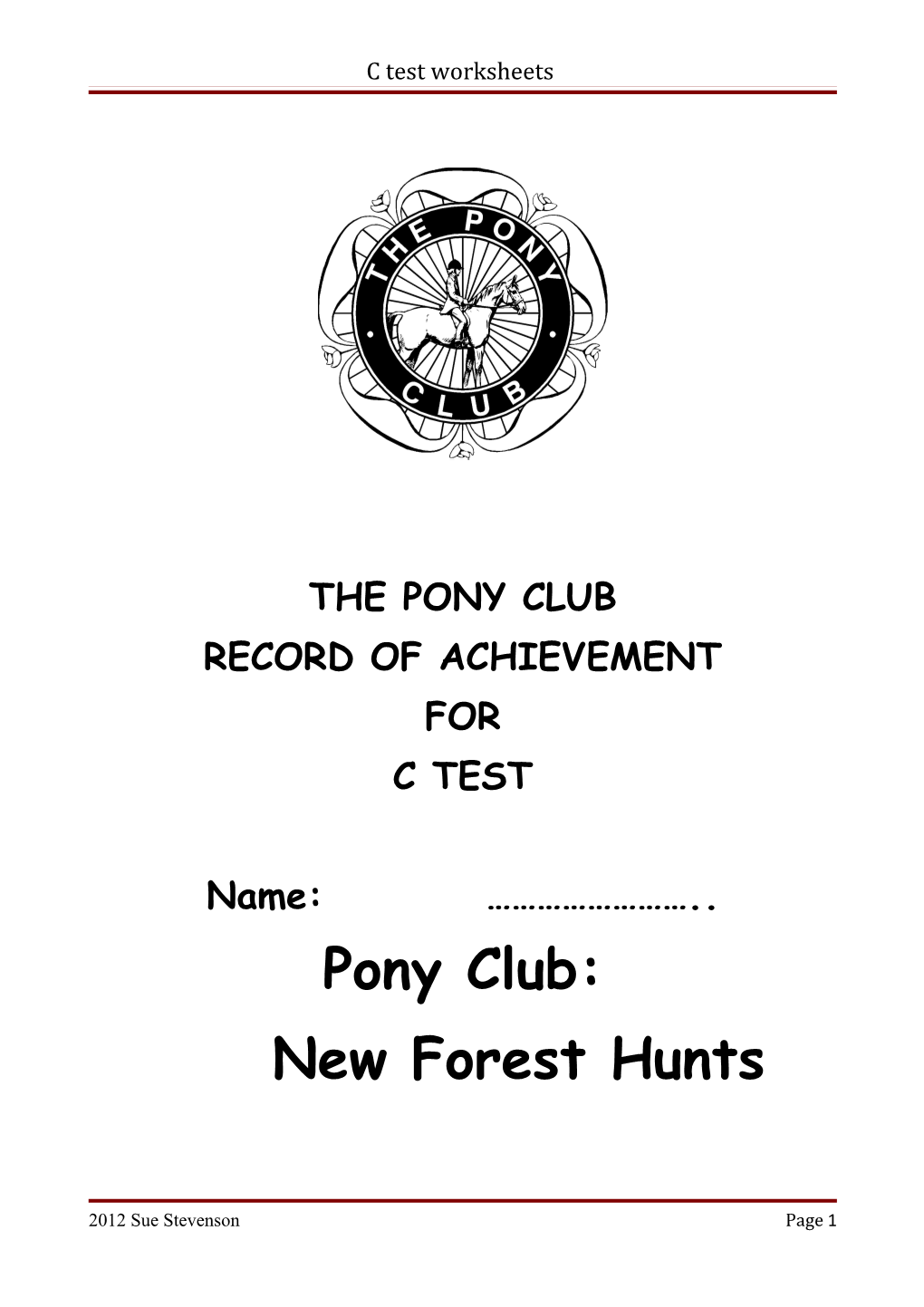 Record of Achievement
