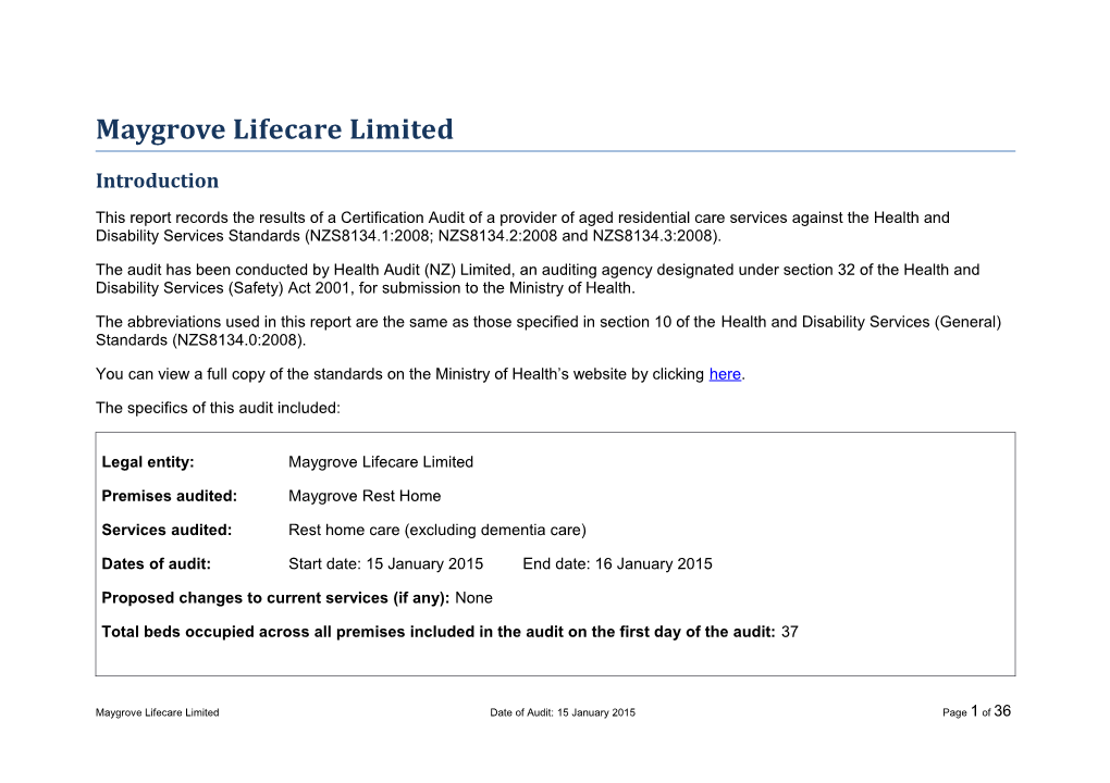 Maygrove Lifecare Limited