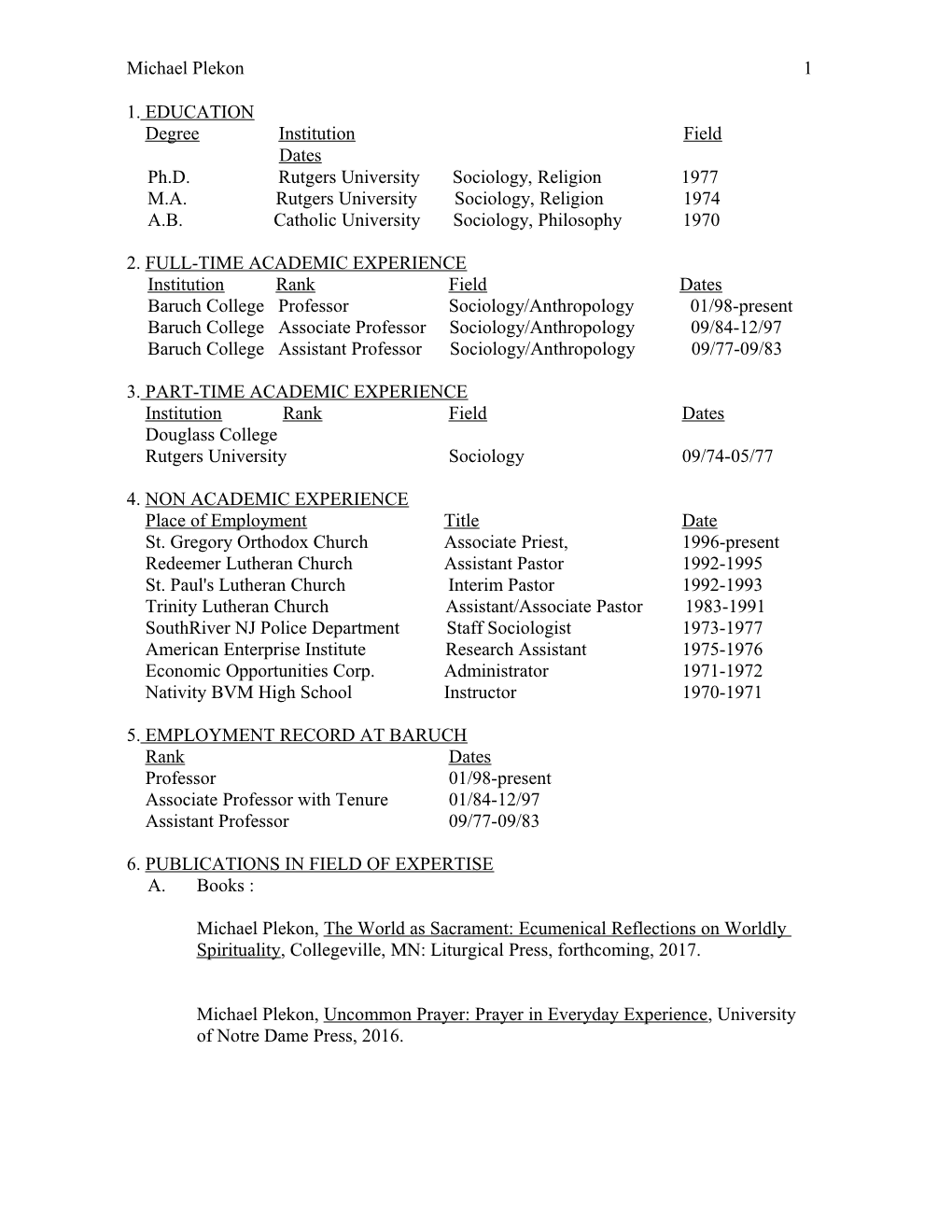 Degree Institution Field Dates s1