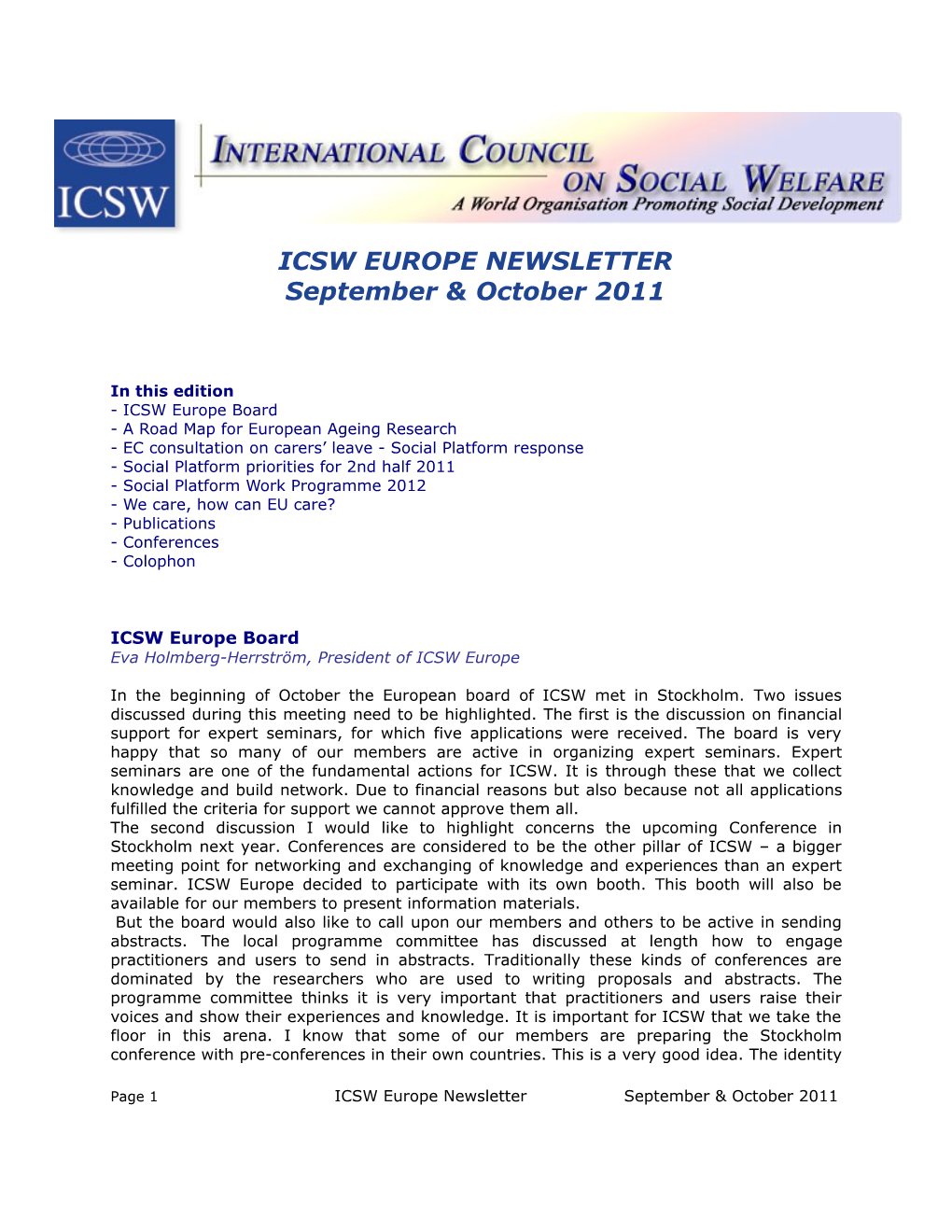 Icsw Europe Newsletter s1