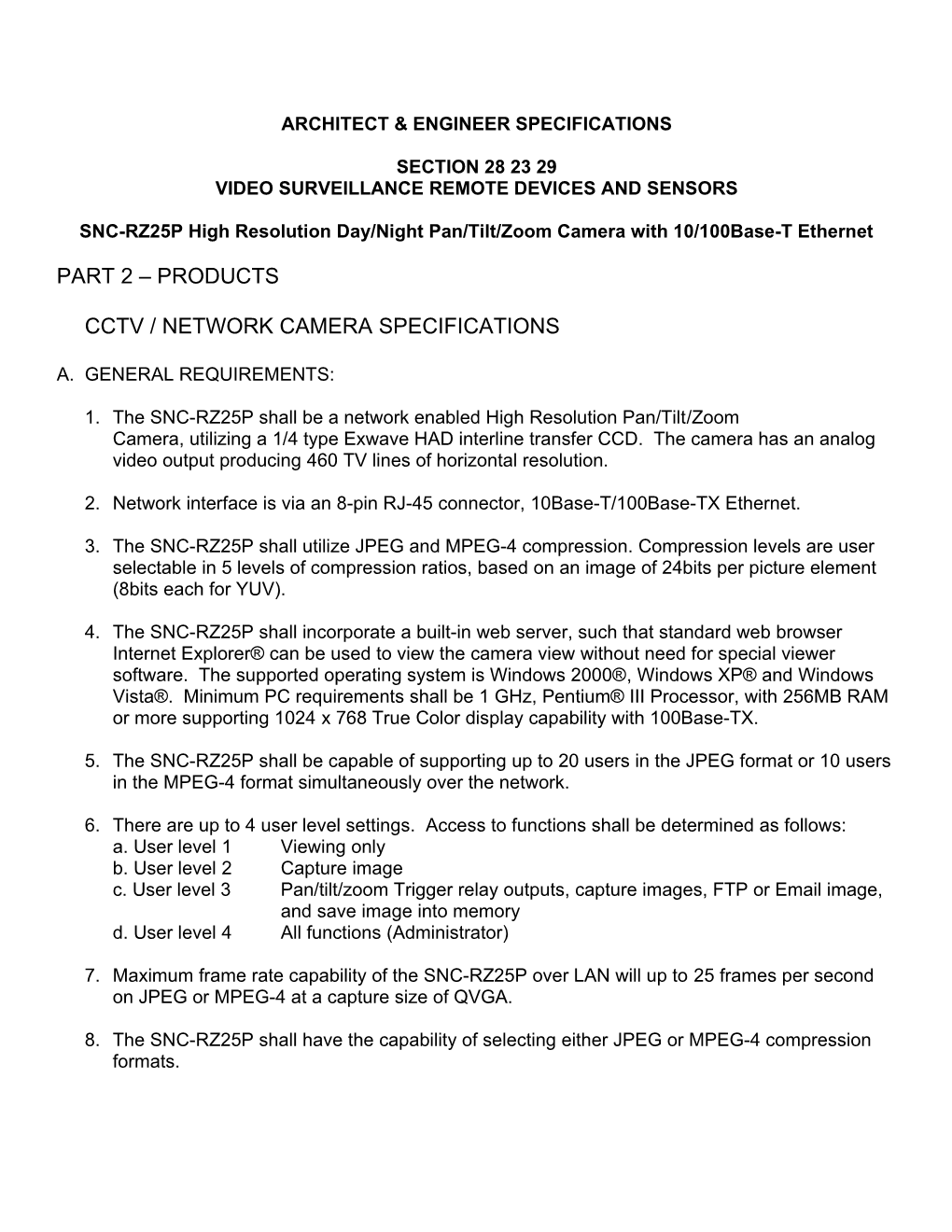 Video Surveillance Remote Devices and Sensors s7