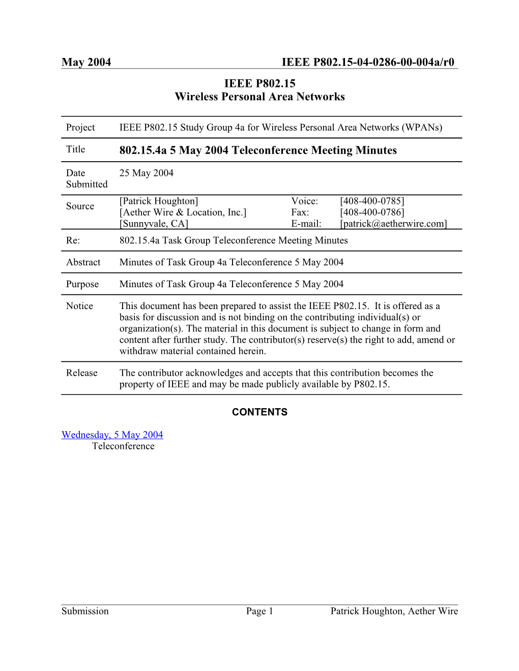 Wireless Personal Area Networks s21