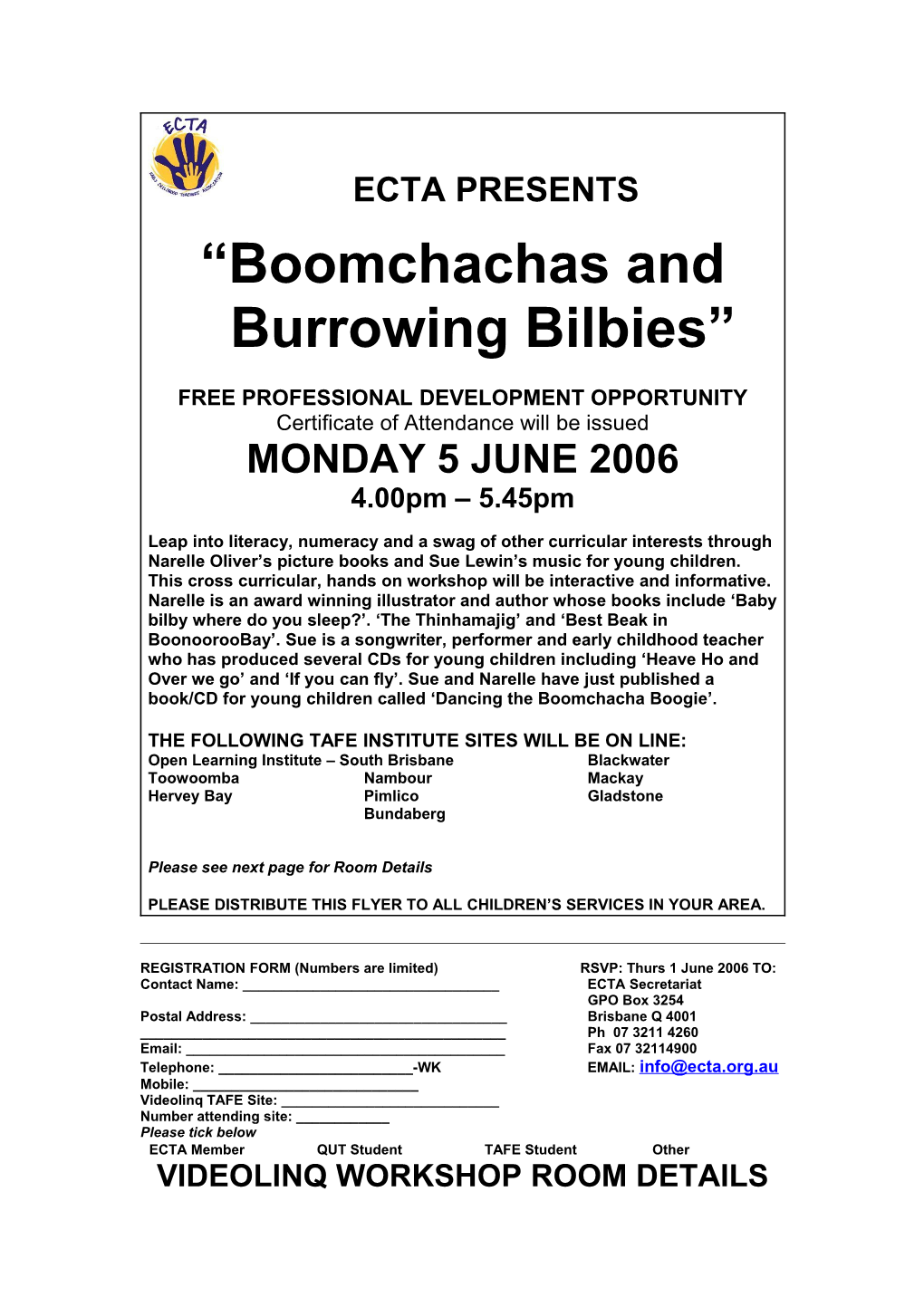 Boomchachas and Burrowing Bilbies