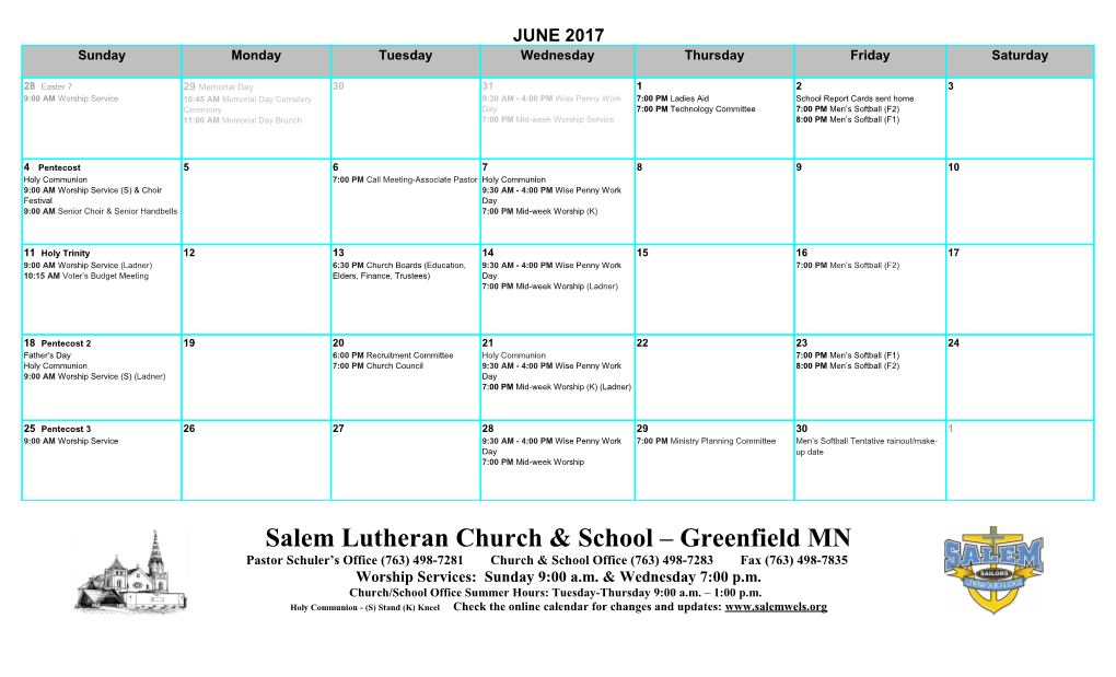 Salem Lutheran Church & School Greenfield MN