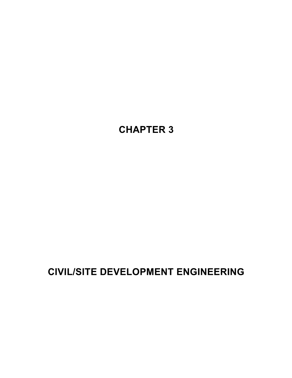 Chapter 3 Civil/Site Development Engineering