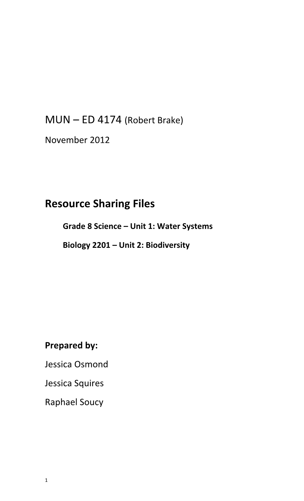 Resource Sharing Files