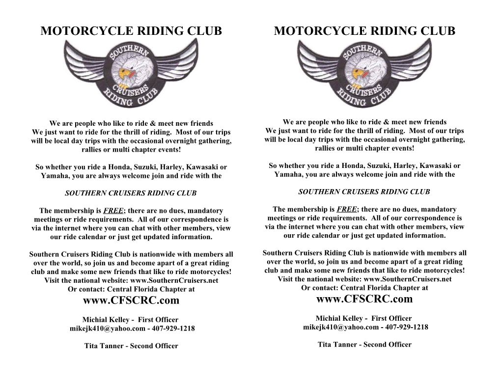 Motorcycle Riding Club