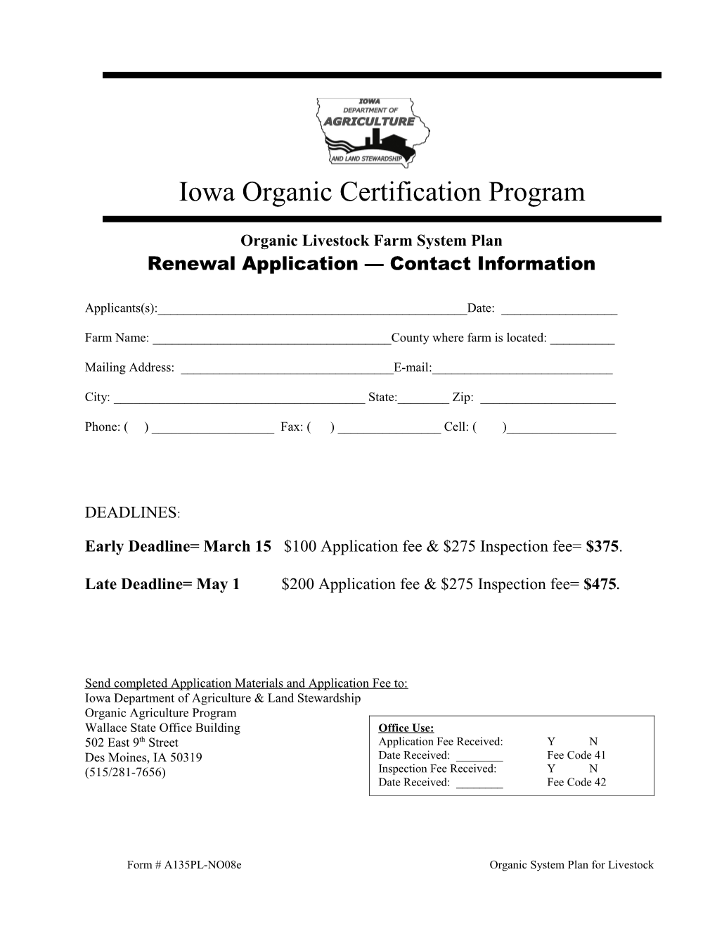 Iowa Organic Certification Program
