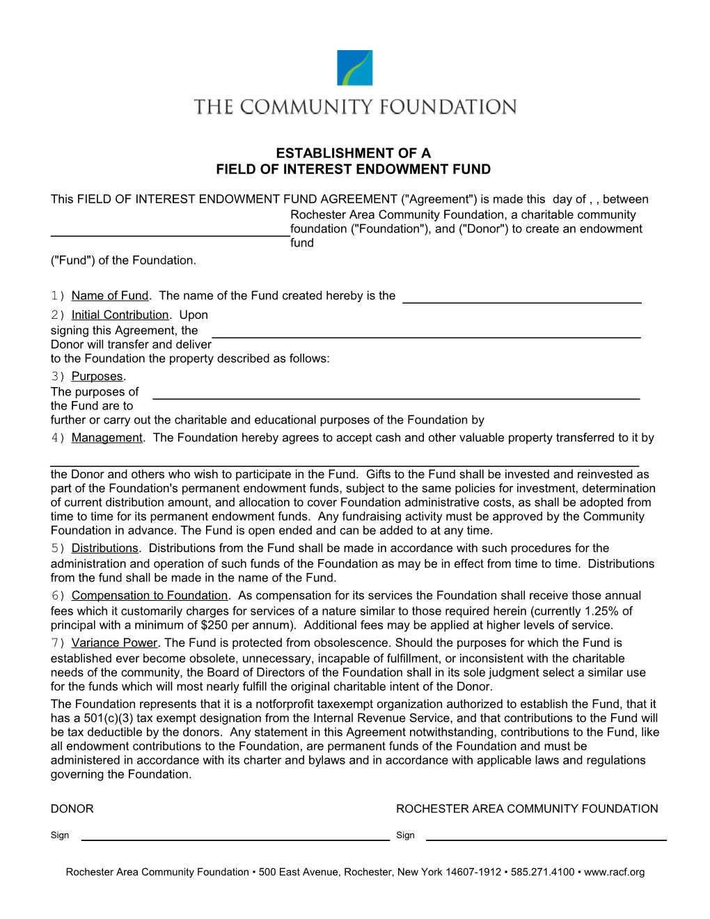 Field of Interest Endowment Fund