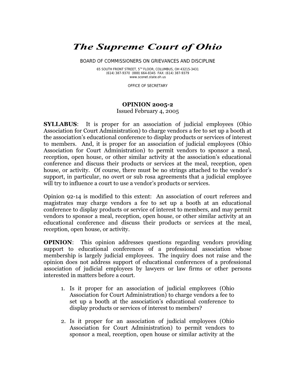 The Supreme Court of Ohio s1