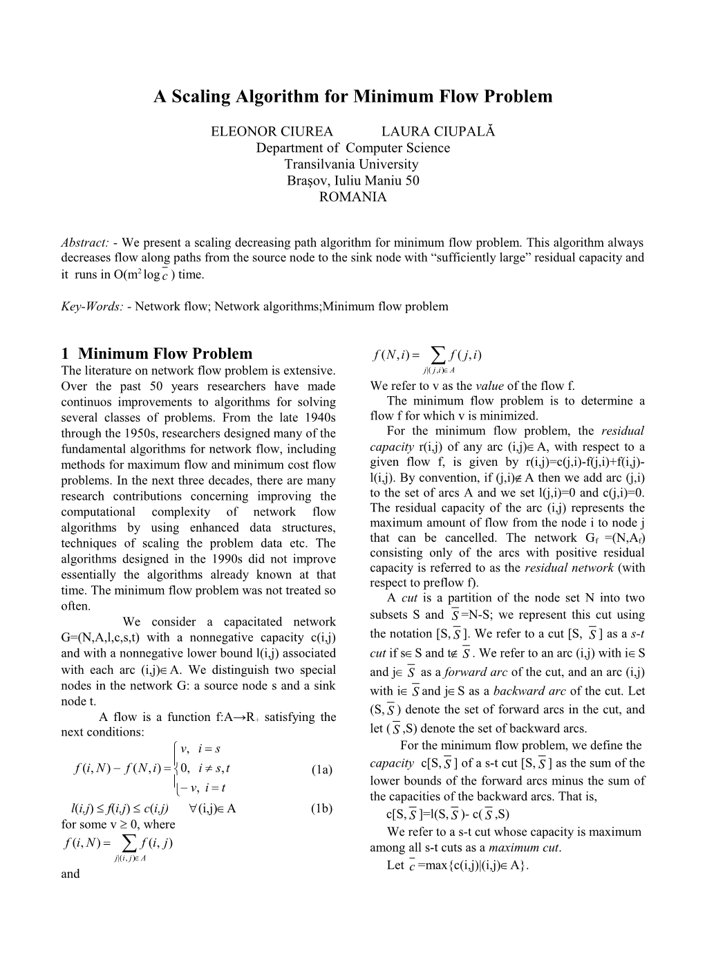 A Scaling Algorithm for Minimum Flow Problem