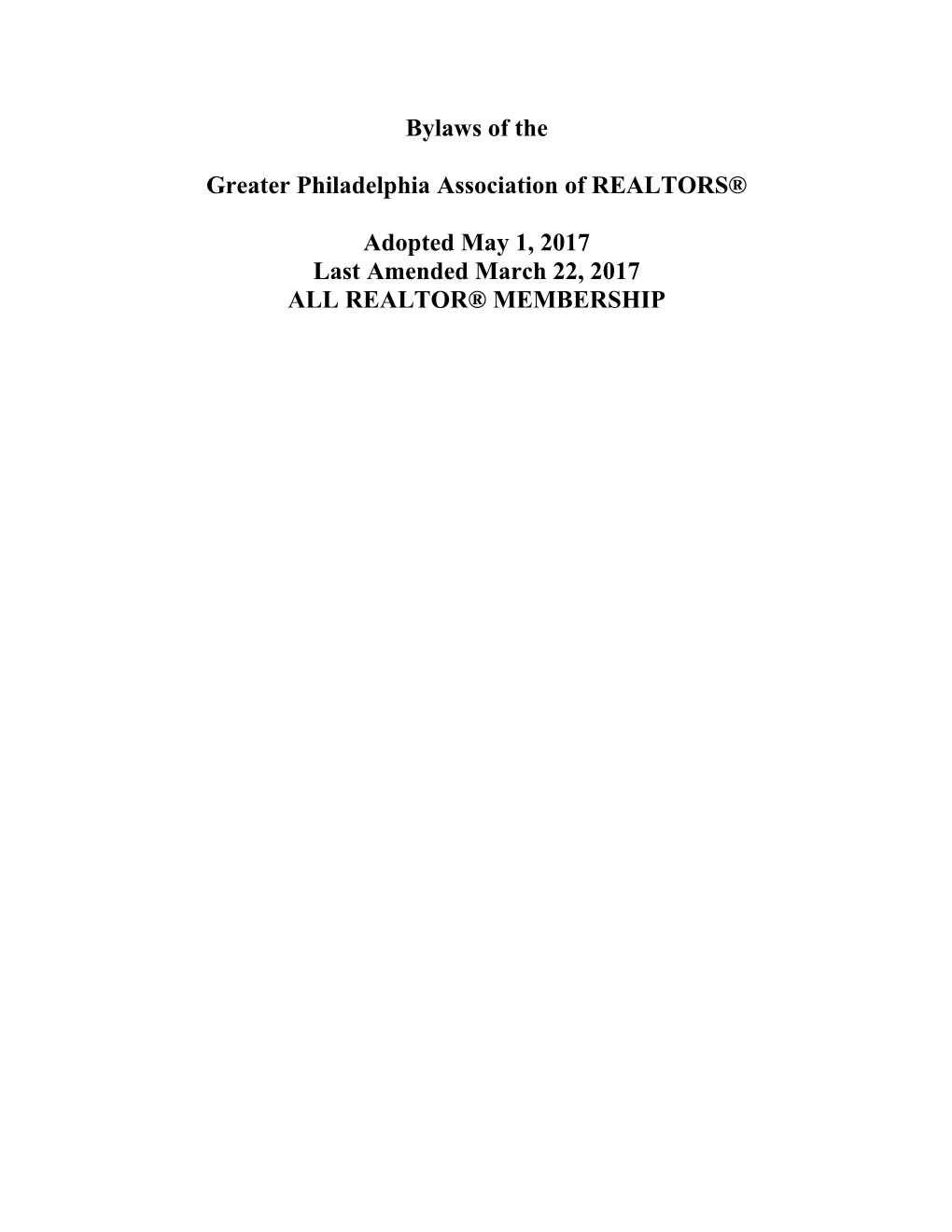 Greater Philadelphia Association of REALTORS