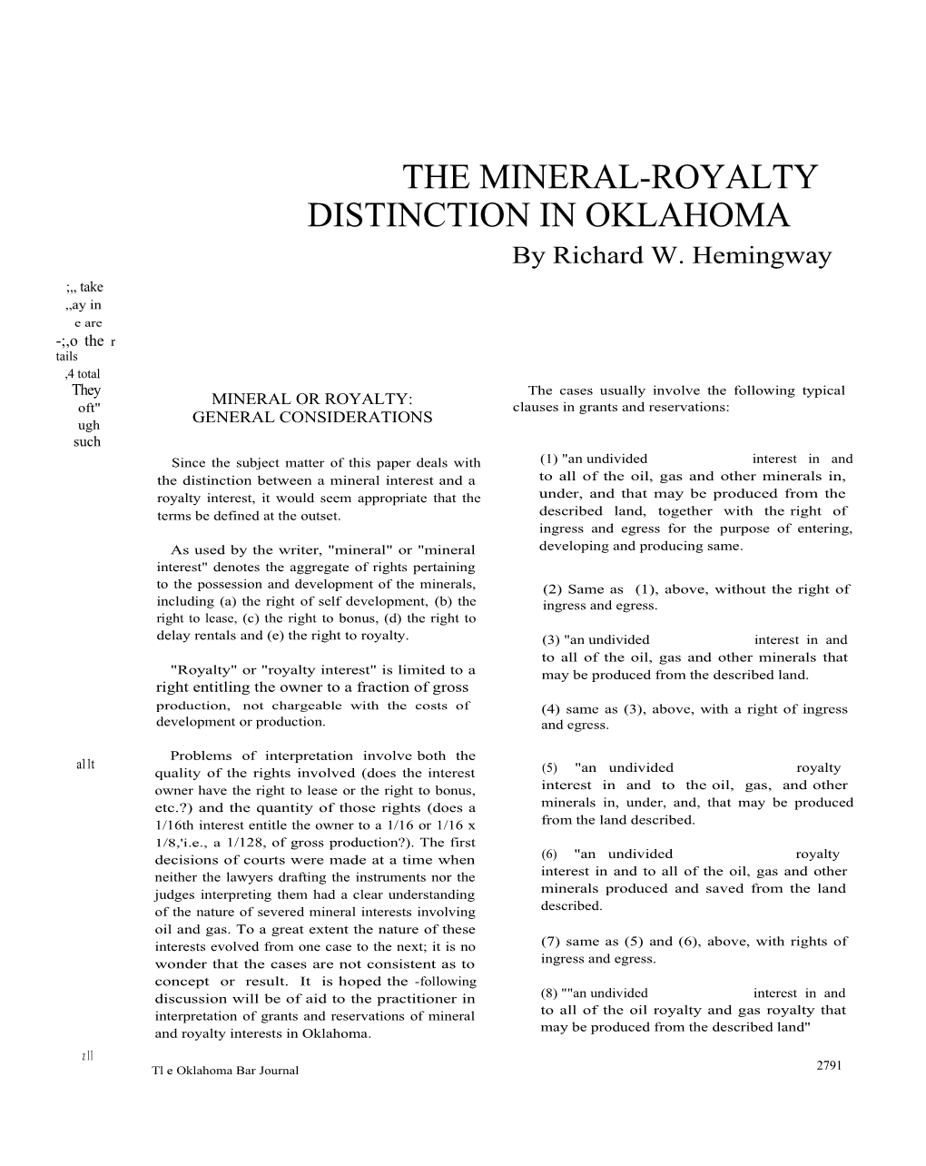 The Mineral-Royalty