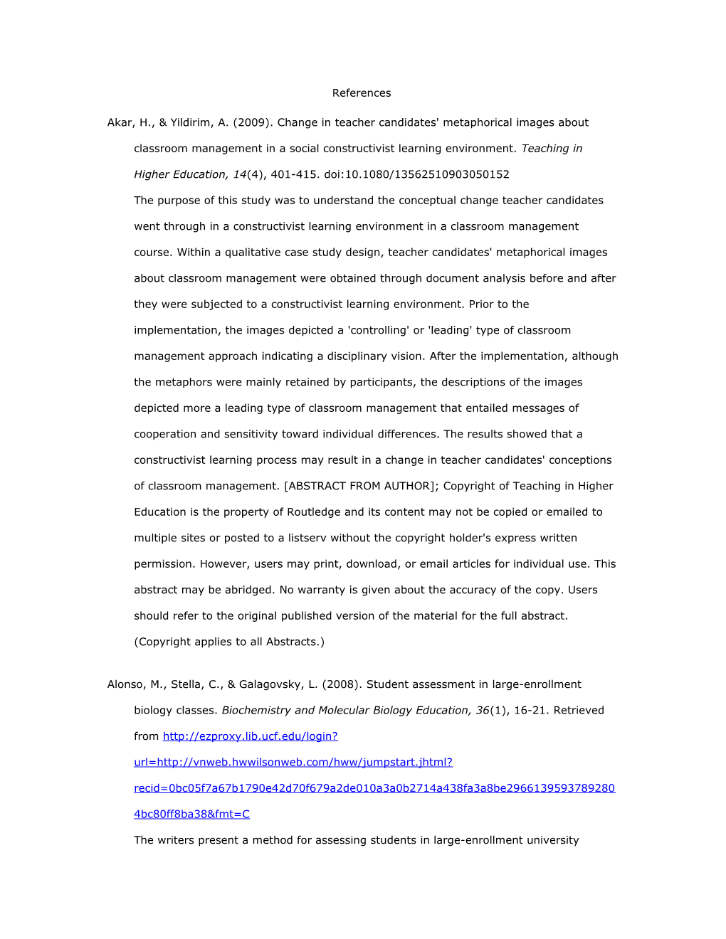 Alonso, M., Stella, C., & Galagovsky, L. (2008). Student Assessment in Large-Enrollment