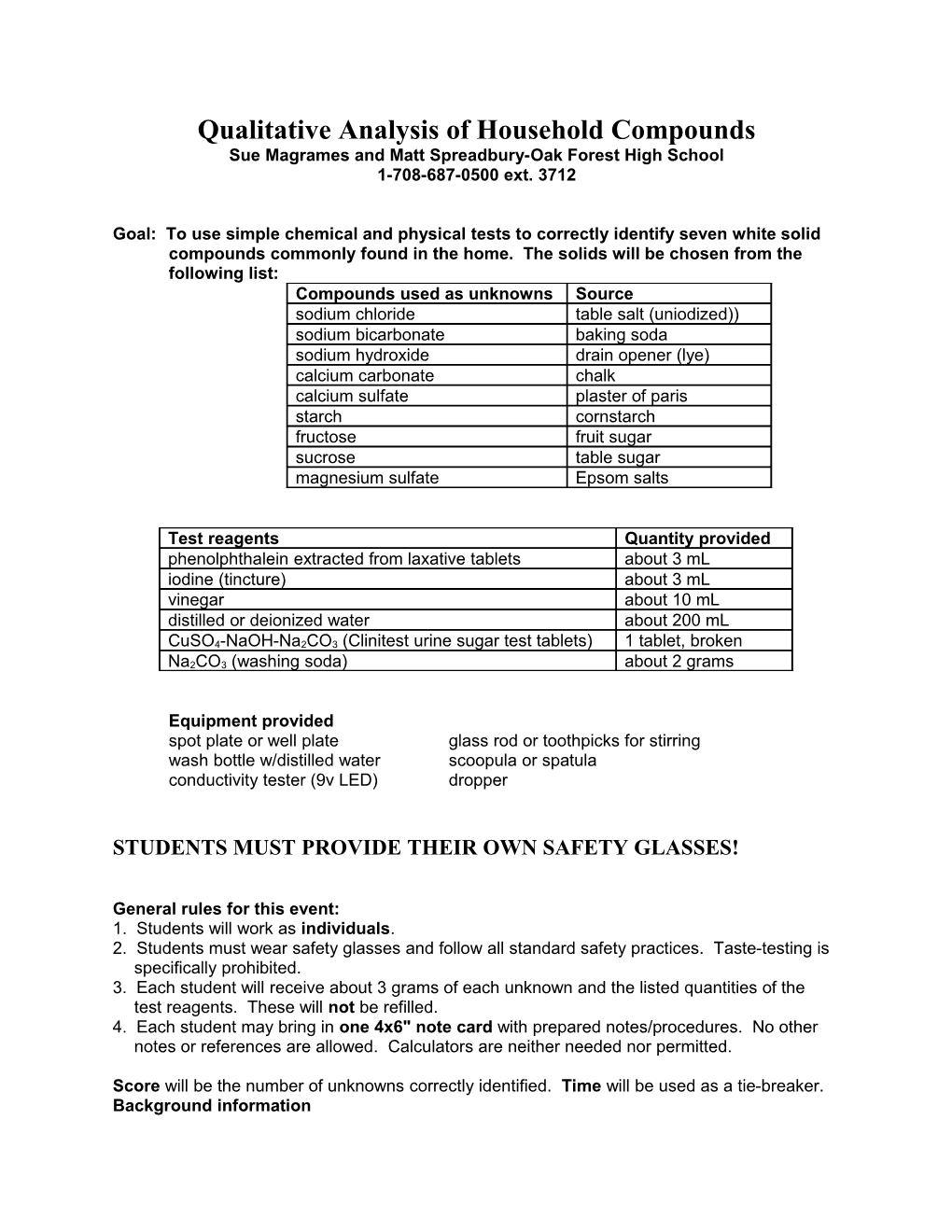 Qualitative Analysis for SICA Science