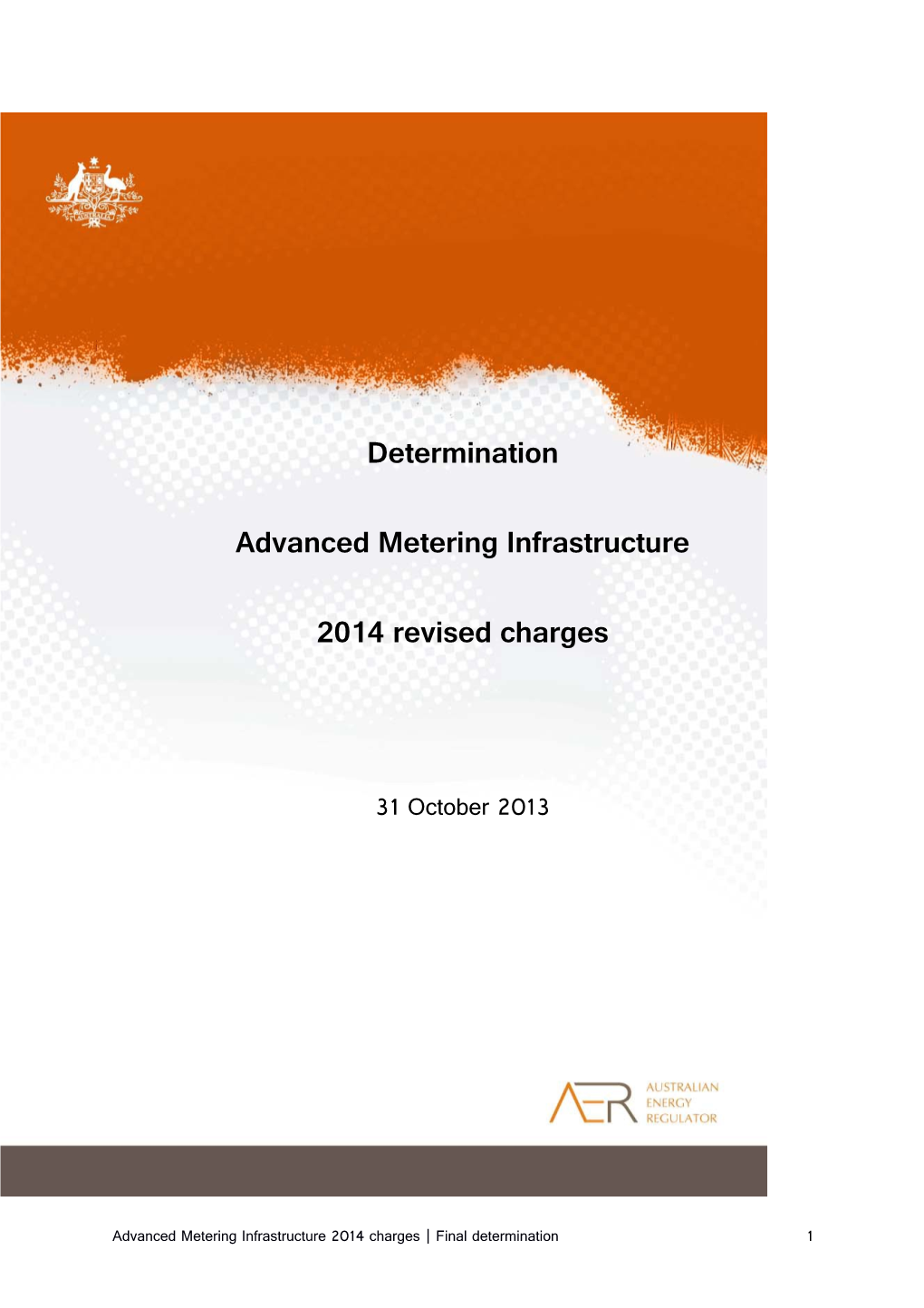 AER Final Decision - AMI 2014 Revised Charges - 31 October 2013