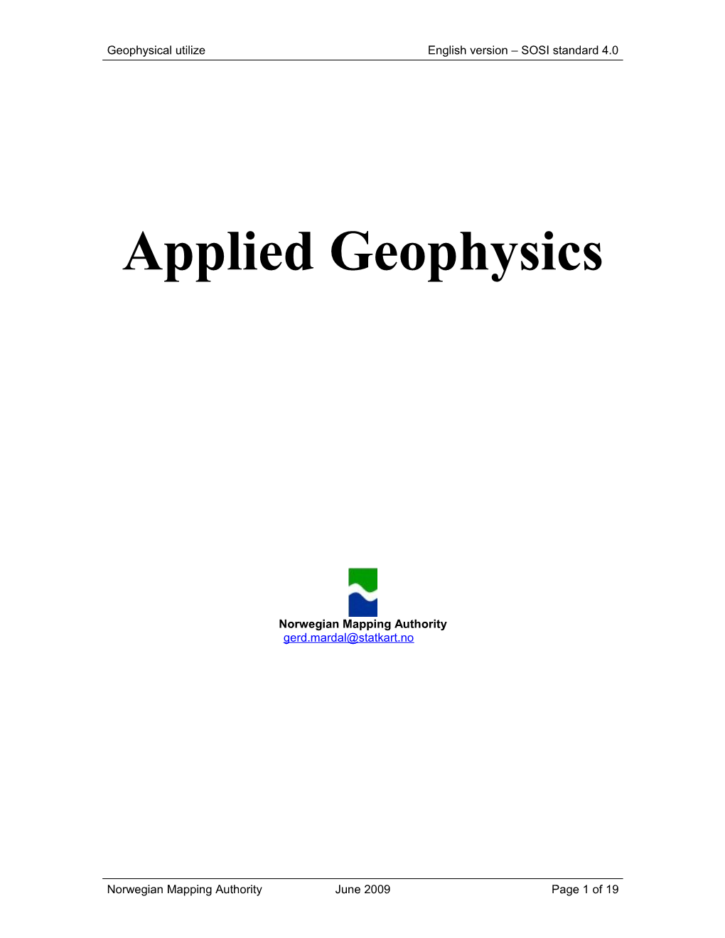 Applied Geophysics