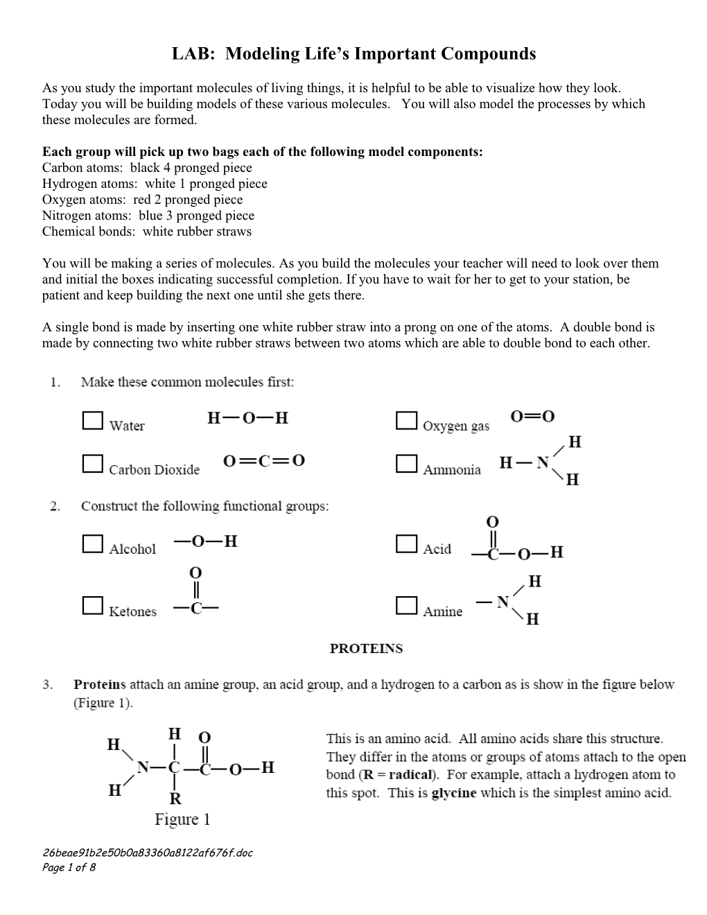 Molecular Models Lab