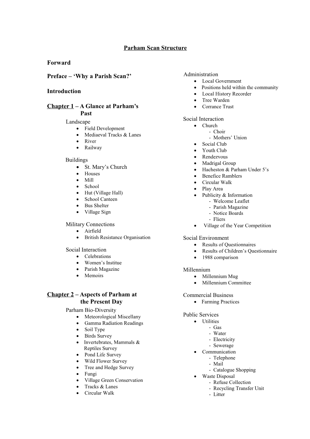 Parham Scan Structure